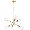 Elegant Lighting Nolan 6 light Brass pendant - 3 of 4