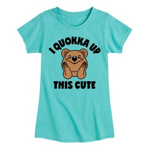 Girls' - Instant Message - I Quokka Up This Cute Fitted Short Sleeve Graphic T-Shirt - 1 of 4