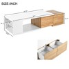 NicBex Modern 57" Rectangle Coffee Table with Sliding Tabletop and 2 Drawers for Living Room - 2 of 4