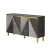 Okak Sideboard Cabinet, Bufft Cabinet with 4 Doors and 4 Shelves, Storage Cabinet for Living Room, Dining Room, Kitchen, Dark Gray - 4 of 4