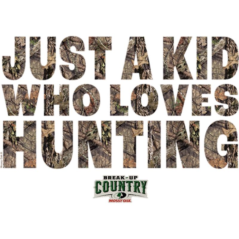 Girl's Mossy Oak Just a Kid Who Loves Hunting  T-Shirt - White - Large, 2 of 5