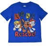 Paw Patrol Chase Marshall Rubble Pullover T-Shirt and Mesh Shorts Outfit Set Toddler to Big Kid - 2 of 4
