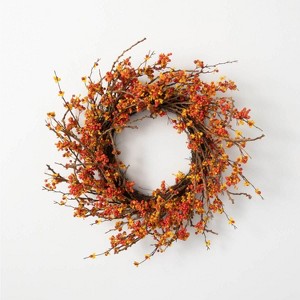 Sullivans Bittersweet & Berry Artificial Wreath 26"H Orange - 1 of 3