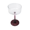 8.2 fl oz Ribbed Coupe Glasses Maroon - Bullseye's Playground™ - 2 of 3