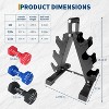 PVC Coated Dumbbell Set, Hexagon Weights Dumbbells Set with Rack/Box, Packed in Pairs, Anti-Slip, Multiple Weight Options, Workout Equipment - 3 of 4
