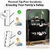 Modern Wave Shoe Cabinet with 2 Flip Drawers, Slim Fluted Entryway Organizer with Metal Frame - 4 of 4
