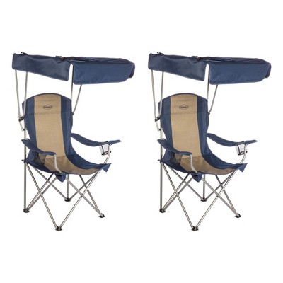 Kamp-Rite Outdoor Tailgating Camping Shade Canopy Folding Lawn Chair (2 Pack)