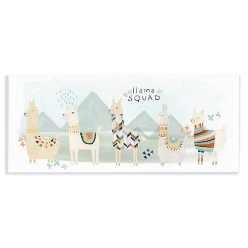 Stupell Industries Llama Squad Whimsical Patterns, 17" x 7" - image 1 of 4