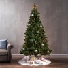 INFURNIC Artificial Trees 7ft Noble Hinged Christmas Tree with Sturdy Stand for Modern Holiday Decor, Green, 48"*48"*84" - 3 of 4