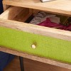 Bahiti 1 Drawer Nighstand - NST9008 - Natural/Black - Safavieh - 2 of 4