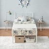 Twin Size Sturdy Modern Stylish Iron Bed Frame with Headboard and Footboard Metal Platform Bed, No Box Spring Needed, Under Bed Storage, White - 3 of 4
