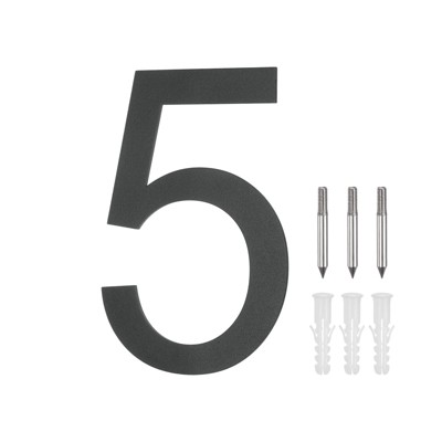 Unique Bargains 304 Stainless Steel Durable Waterproof Rustproof House Numbers 1 Pc