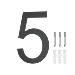 Unique Bargains 304 Stainless Steel Durable Waterproof Rustproof House Numbers 1 Pc - 1 of 4