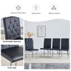 CAVINAS Velvet Armless Chairs, Dining Chairs with Metal Legs, Grid and Buckle Design for Kitchen, Conference Room, Living Room - 4 of 4