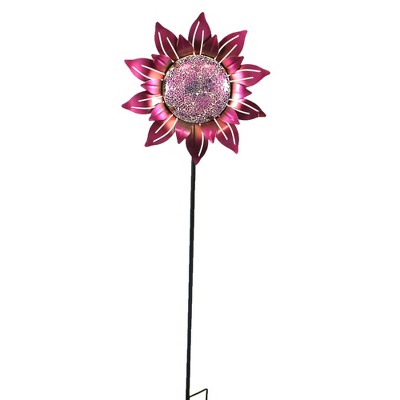 Home & Garden 55.0" Purple Mosaic Flower Stake Landscape Decor Regal Art & Gift  -  Decorative Garden Stakes