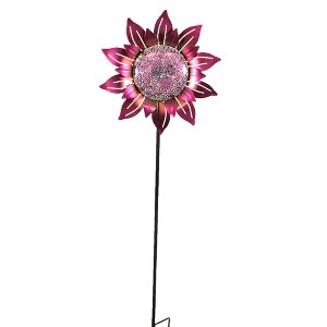 Home & Garden 55.0" Purple Mosaic Flower Stake Landscape Decor Regal Art & Gift  -  Decorative Garden Stakes - 1 of 3