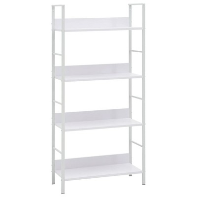 vidaXL 4-Layer Book Shelf White 23.6 in.x10.9 in.x49 in. Engineered Wood