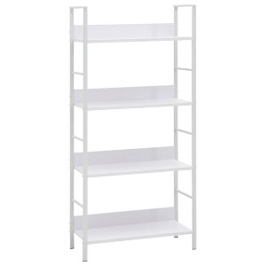 vidaXL 4-Layer Book Shelf White 23.6 in.x10.9 in.x49 in. Engineered Wood - 1 of 4