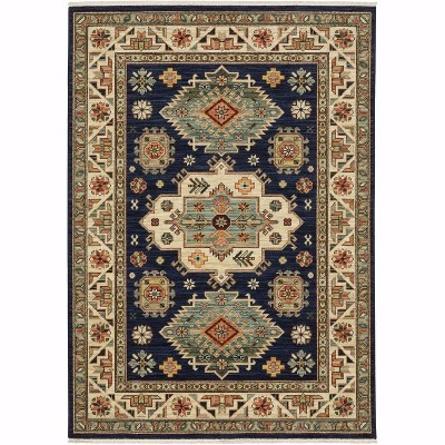 Oriental Weavers Lilihan 532B6 Navy/ Multi Indoor Area Rug - 2' x 3'