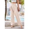 Women's High Waisted Wide Leg Dress Pants Stretchy Pull On Office Work Trousers Business Slacks - 3 of 4