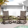 Hyleory HDPE Modern Resin Outdoor Rocking Chair, Patio Adirondack Chair for All Seasons - 3 of 4
