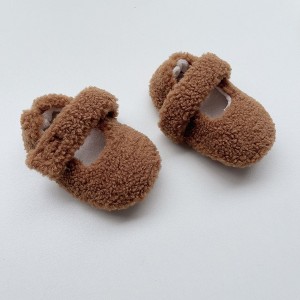 MyKids-USA Infant Baby Solid Color Plush Warm Shoes In Winter - 1 of 4
