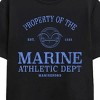 One Piece Live Action Property Of The Marine Athletic Department Adult Black Crew Neck Short Sleeve T-shirt - 2 of 3