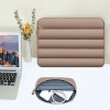 MaseiKar 13-14 inch Laptop Case, 13.3 inch Puffy Laptop Sleeve Compatible with MacBook Air 13, Lenovo, Polyester Horizontal Bag with Small Case,Brown - 2 of 4