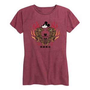 Women's - Disney - Mickey And Twin Tigers Short Sleeve Graphic T-Shirt - 1 of 4