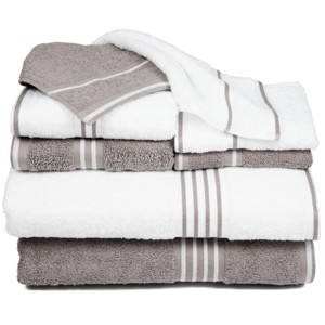 Hastings Home Rio 100% Cotton Towel Set - White, 8 Pieces - 1 of 4