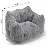 SEVOBAL Sofas Comfortable Bean Bag Chair with High-Resilience Foam Armrests for Living Room Bedroom, Gray, 47.2"*36.22"*30.7" - 2 of 4