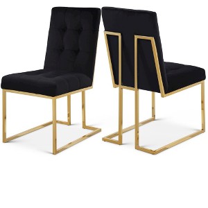Meridian Furniture,Pierre Velvet Dining Chair, Set of 2 - 1 of 4