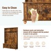 Wood Entryway Coat Hanger Hall Tree with 5 Hooks 3-in-1 Entryway Coat Rack with 2 Drawers&Shoe Bench Industrial Retro Coat Rack for Entrance Hallway - 2 of 4