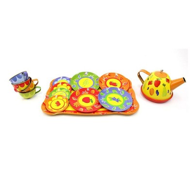 Insten 14 Piece Tea Party Set for Girls and Kids, Pretend Toy Kitchen Accessories