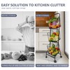 Fortune Candy 360° Rotation a3-Tier Metal Storage Cart Black - 4 of 4