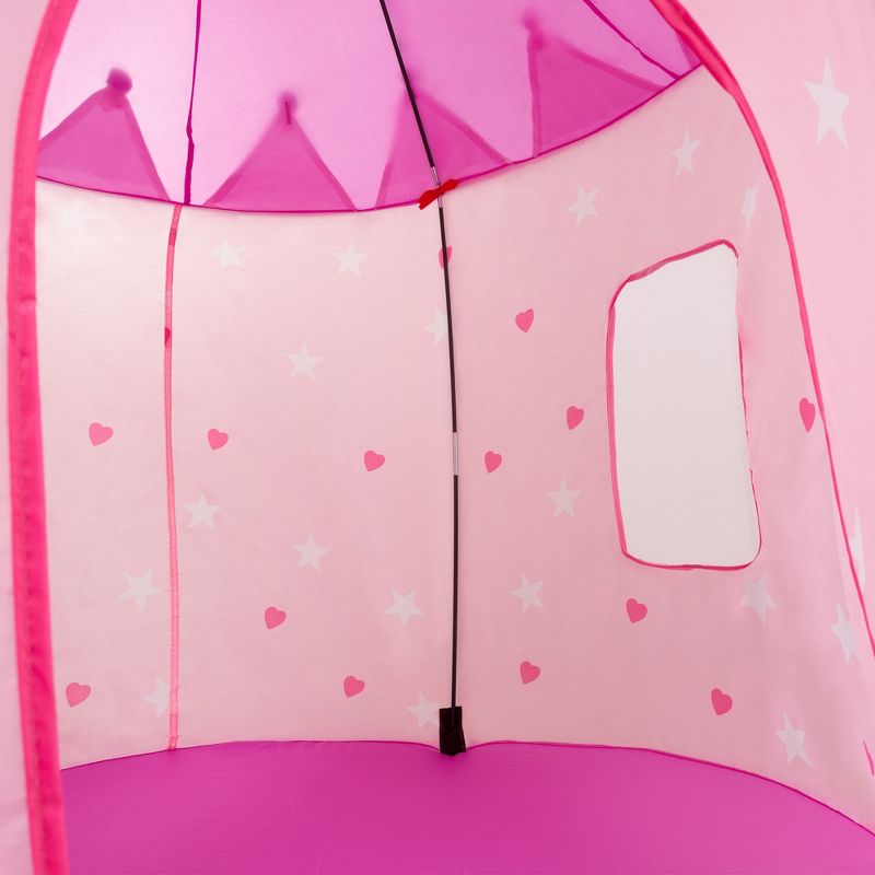 Toy Time Kids' Foldable Popup Princess Castle Play Tent With Carrying Bag - Pink, 5 of 8