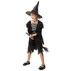 Garvee Black Cloak Witch Costume with Hat--Classic Costume-Plusheddy Girl’s Witch Costume for Kids - 4 of 4