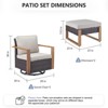 Gymojoy 4 Pieces Outdoor Patio Swivel Chair Ottoman High Back Chair Set - 2 of 4