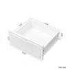 SKRAN Vanity Desk with Mirror, Makeup Vanity Mirror, Dressing Table with  Drawers - White Particle Board+MDF, 35.43"L x 15.75"W x 61.02"H for Bedroom - 4 of 4