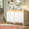Aheaplus Storage Buffet Cabinet with LED Light - 3 of 4