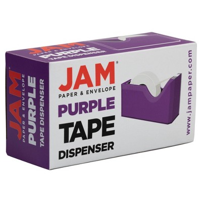 Purple Heavy-Duty Plastic Desk Tape Dispenser