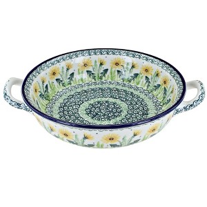 Blue Rose Polish Pottery 419 Ceramika Artystyczna Small Round Casserole with Handles - 1 of 1