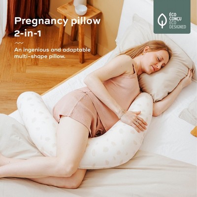 Organic Off-White Cotton 2-in-1 Maternity and Nursing Pillow