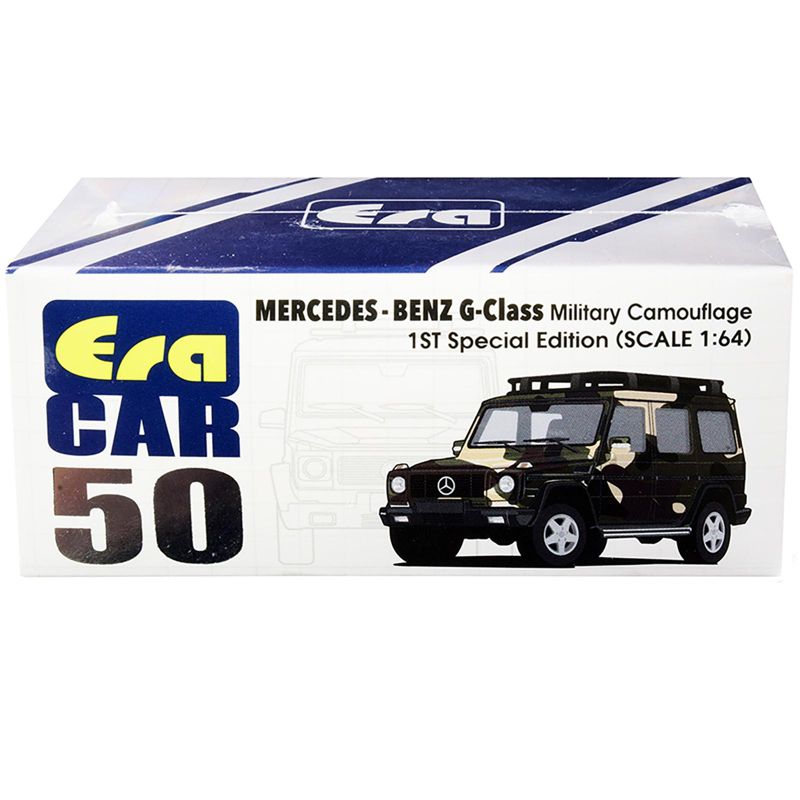 Mercedes Benz G-Class with Roof Rack Military Camouflage 1ST Special Edition 1/64 Diecast Model Car by Era Car, 3 of 4