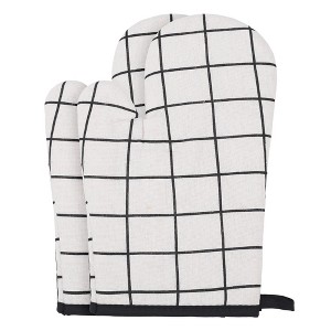 REGALWOVEN Soft Oven Mitts, Heat-Resistant Cooking Gloves, Thick Cotton Lining, Gripping for Baking, Grilling, Kitchen Mitts Set of  2 - 1 of 4