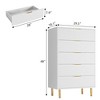 White 5 Drawer Dresser for Bedroom - 2 of 4
