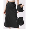INSPIRE CHIC Women's Midi Trendy Y2K Zip High Waisted Straight Long Skirt - 2 of 4