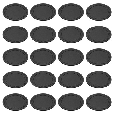 Unique Bargains Rubber Silicone Black Coasters