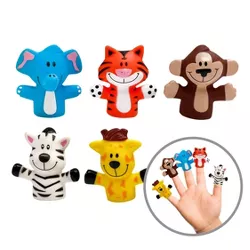 Playtex Safari Animal Bath Finger Puppets - 5pk