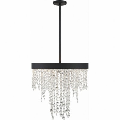 Crystorama Lighting Winham 5 - Light Chandelier in  Black Forged